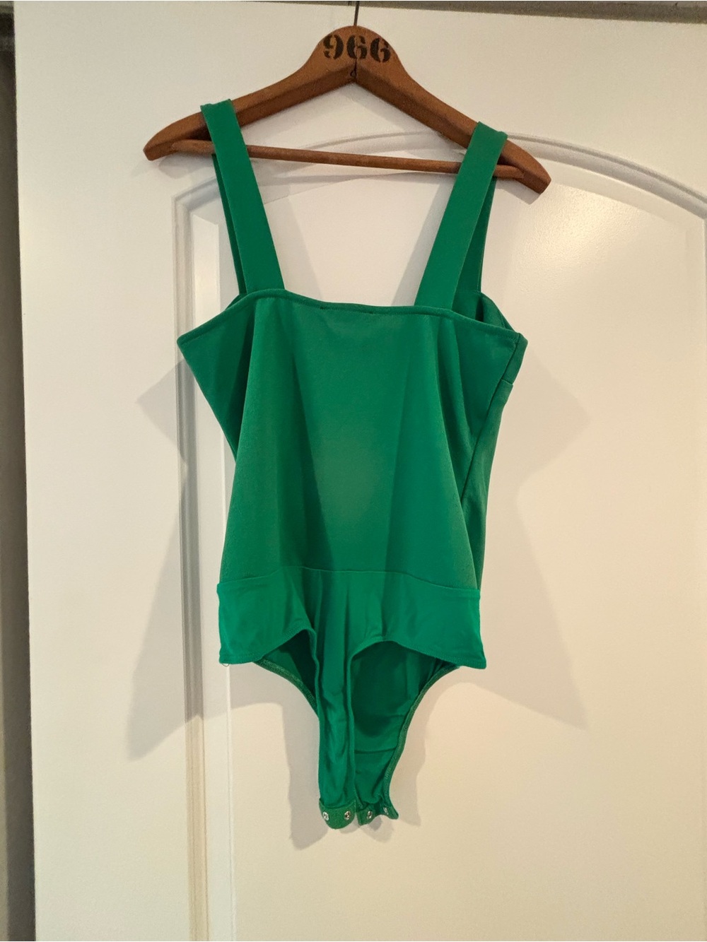 Lulu's Emerald Green Square-Neck Bodysuit